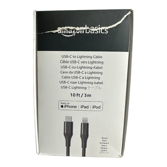 Amazon Basics USB-2.0 Type C to Lightning (MFi Certified) 10ft Charging Cable - Picture 1 of 9